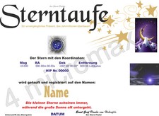 Luxus STERNTAUFE = zum himmlischen Preis = EDEL