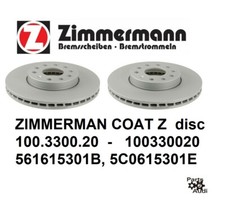 ZIMMERMANN Front Disc Rotors SET Kit FITS  Audi ,VW 