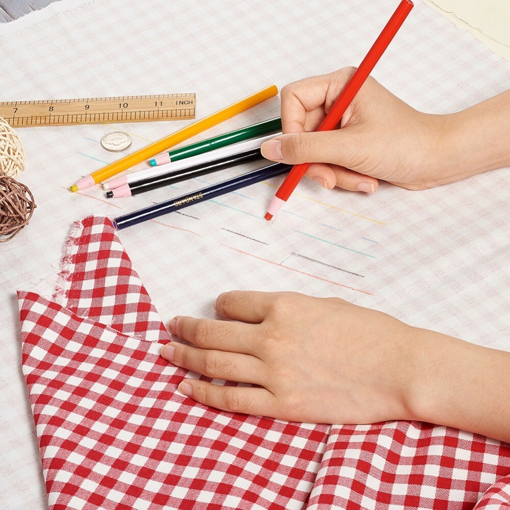 6pcs Erasable Marking Pencil Pen Tailor Chalk for Fabric Canvas Leather