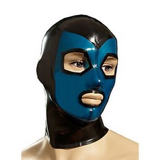 Latex hood back zipper handmade rubber mask club costume Cosplay BDSM 0.4MM