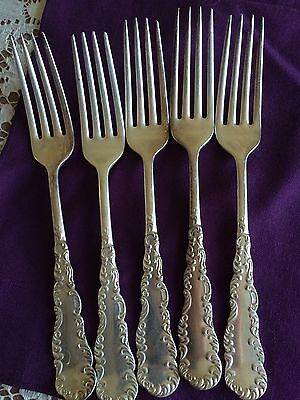 Antique Anchor ROGERS 1895 CROMWELL Dinner Fork 7 12 Mono A Set of 2