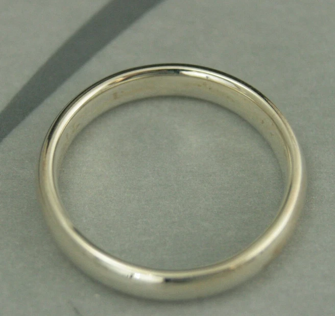 Anillo de ajuste cómodo Banda de plata esterlina 925, anillo de boda, anillo de regalo de promesa Foto 2 de 4