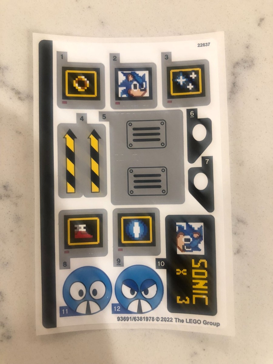 ミミ LEGO STICKER SHEET for 21331, Sheet 1, Sonic the Hedgehog - Green