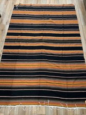 SARAPE Mexican Blankets - Zarape Hola Adios Sundries Black Yellow Orange Desert