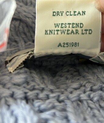 Aran Crafts Sz M Light Blue Cable Full Zip 100% Merino Wool NWT | eBay