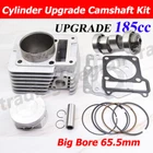 65.5mm Bore 185CC Cylinder Piston Upgrade Camshaft Kit For Yamaha YBR125 XTZ125