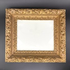 Antique Victorian Gold Gilded Ornate Wood Gesso Frame 15.5x16.5 Fits 10X12