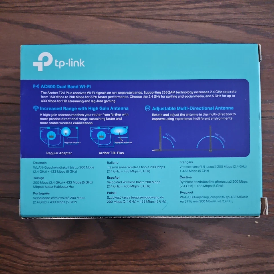TP-Link Archer T2U Plus High Gain Wireless Dual Band USB Adapter - Image 2 of 3
