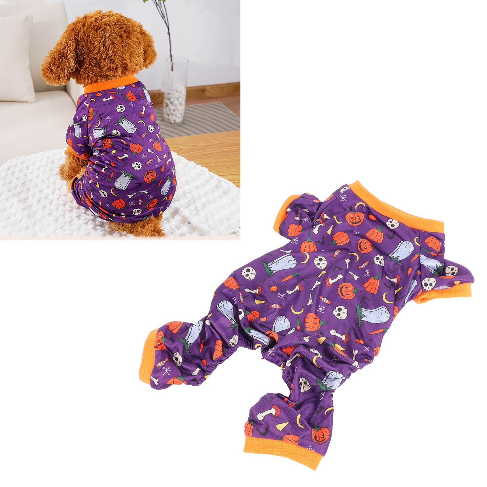 Halloween Dog Pajama Soft Comfortable 4 Legged Jumpsuit For Holiday Home Popular