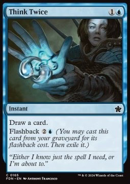 Magic/MTG Think Twice FDN-165 Common Englisch Neu