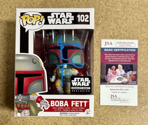 Temuera Morrison Signed Star Wars Boba Fett Funko Pop! #102 Exclusive JSA COA