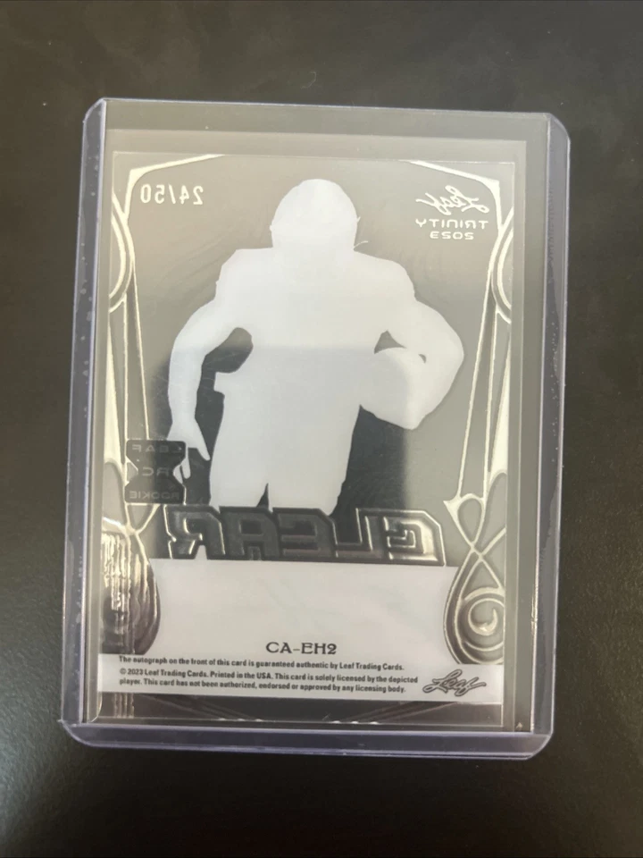 2023 Leaf Trinity ELIJAH HIGGINS RC Rookie Auto Autograph /50 - Clear Acetate - Image 2 of 2