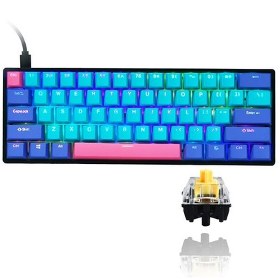 GTSP Gk61 60% Mechanical Keyboard Gaming Custom SK61 Hot Swappable 60 Percent...