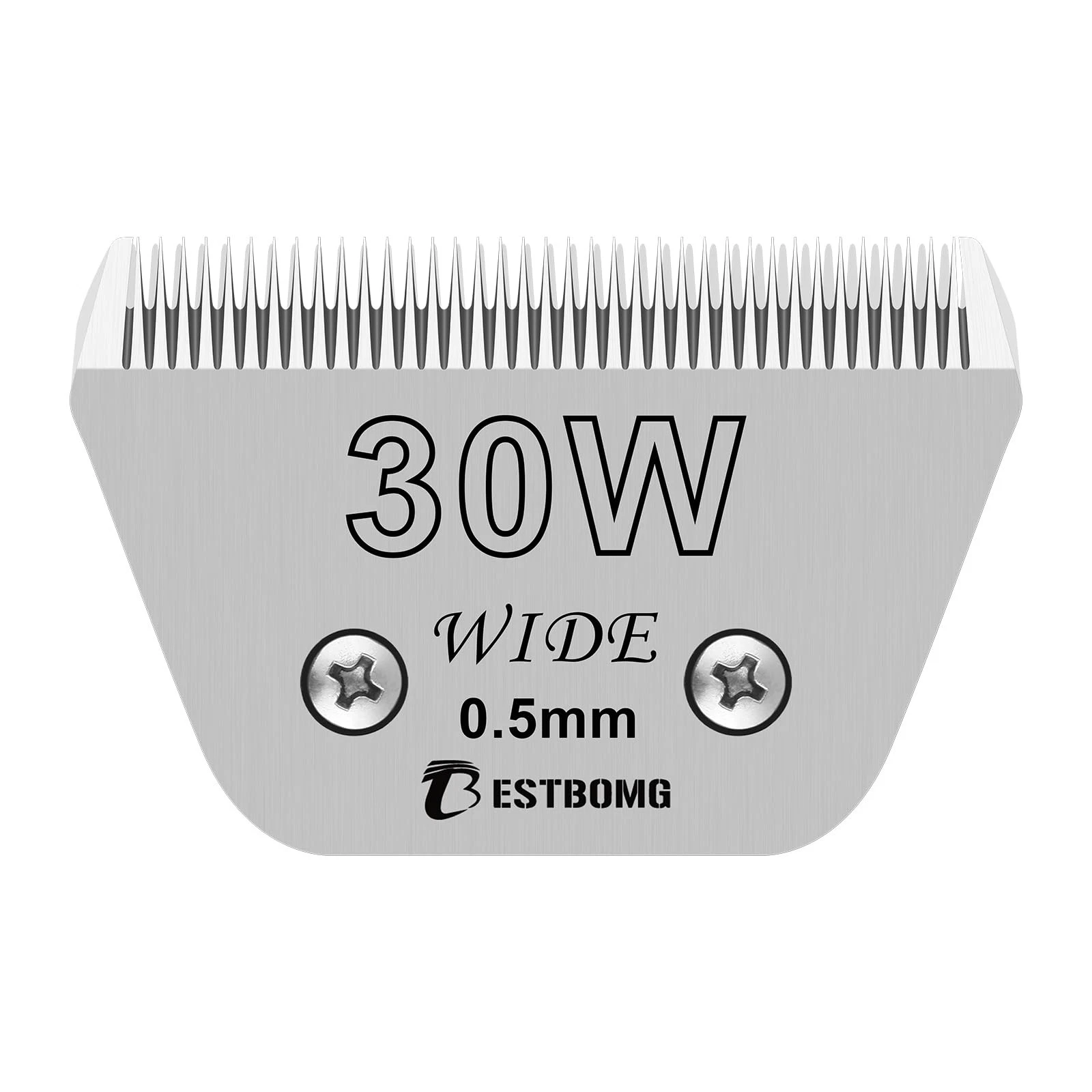 Size 30W Wide Detachable Pet Dog Grooming Blades-Cutting Length 1/50"（0.5mm）,...