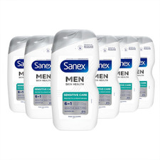 Men Skin Health Sensitive Care Shower Gel 400Ml X 6 - Men’S Body Wash - Protects 7.77 per litre