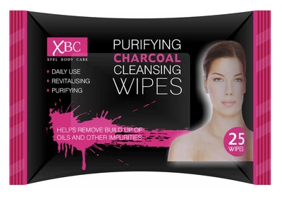 XBC Charcoal Facial Wipes x 250 10 Packs Of 25