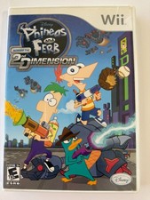 Phineas and Ferb Across the 2nd Dim. Nintendo Wii, CIB Box, manual, disc works