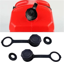 2 PCS Gas Can Caps, Rear Vent Screw Caps with Sealing O-Ring Gasket, Black 
