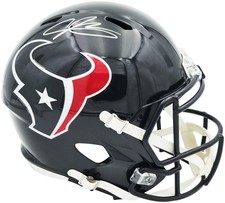Andre Johnson Auto Texans Blue Full Size Speed Replica Helmet Beckett Witness
