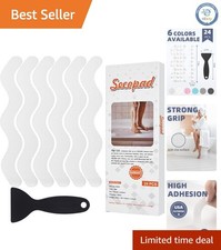 24 Clear Anti-Slip Shower Stickers for Bathtubs and Stairs - Safety Enhanced