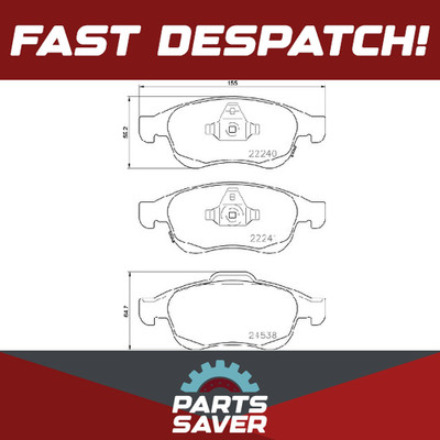 Brake Pads Set fits JEEP RENEGADE 1.4 Front 2014 on Brembo 0000077367369 Quality