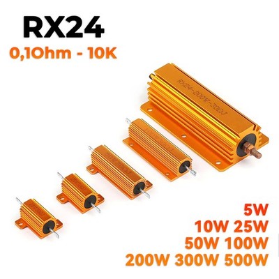 5W 10W 25W 50W 100W 200W 300W 500W Lastwiderstand Drahtwiderstand 0,1 Ω - 10 kΩ