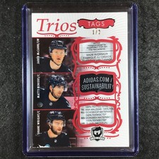 2023-24 The Cup Hockey WRIGHT BENIERS MCCANN Cup Trios Red Tag Relic 1/2