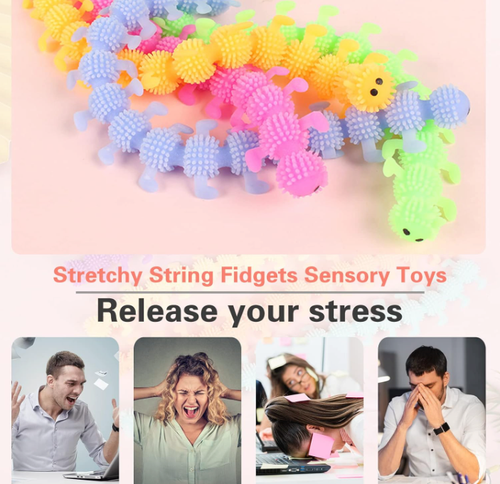 Colorful, stretchy stress relief toy set - Picture 5 of 7