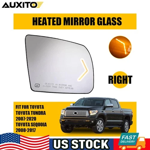 For Toyota Sequoia 2008-2017 Tundra 2007-2021 Mirror Glass Heated Right Side N
