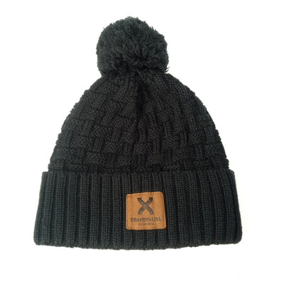 Buff Primaloft Beanie Winter Hat Cap Women Black Braided Cable Knit Grandvalira