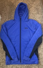 Under Armour ColdGear Reactor Performance Hybrid Jacket Blue Men  s Size Medium