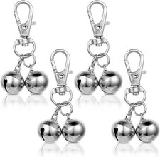 4 Pack Dog Cat Collar Bell, Loud Dog Collar Bells for Pet Training Small Dog Bel