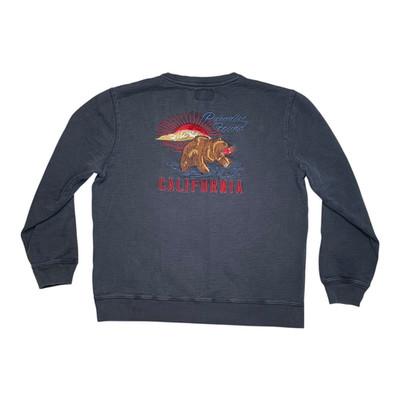 Lucky Brand Men's California Bear Embroidered Sweatshirt Faded Y2K  Pullover