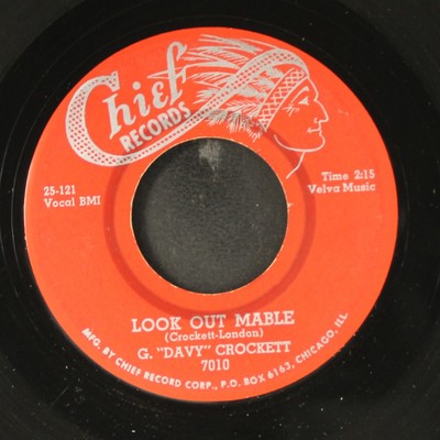 G. 'Davy' Crockett: Schau Mable / Hast Du Je Jemanden Geliebt CHIEF 7'' Single