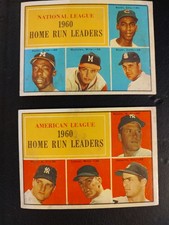1960 A.L. & N.L. Home Run Leaders (2 cards) 1961 Topps