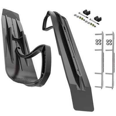 Slydog Powder Hound 7'' Black Skis w/4.5'' Shaper Bar Complete Kit Arctic Cat