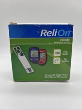 ReliOn Prime Blood Glucose Test Strips - 100Ct - Exp. Date: 12/2025 Ref. 298