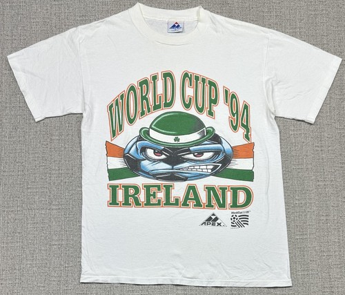 Vintage Ireland Shirt Mens M White Soccer Football World Cup 94 Apex One USA 90s