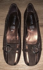 Geox Respira Brown Leather And Suede Slip On Loafer Size 37.5/US 7