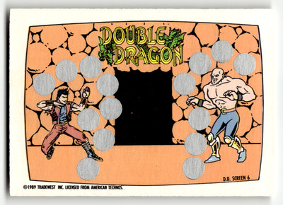 Nintendo Scratch Off Card - Double Dragon 6 - Topps 1989