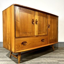 Fabulous Refinished Mid Century Solid Blonde Elm Sideboard Ercol 1960