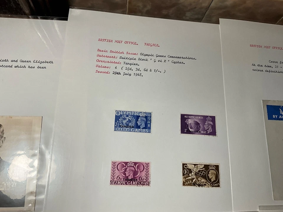 Cubierta de oficina de correos británica Tánger KGV caballito de mar + kgvi lote de 10 hojas 2 ad55 Foto 4 de 4