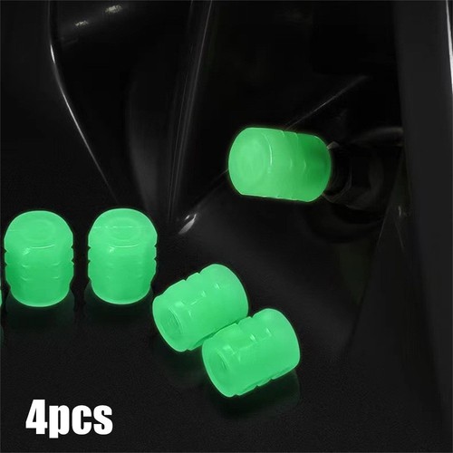 4* Tire Valve Cap Luminous Car Vehicle Wheel Prank Valve Cap Glow Dust Cover Kit - Picture 12 of 12