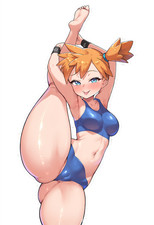 Misty Pokemon Art Anime Sticker - 6" Tall Waifu Weather resistant Vinyl Decal