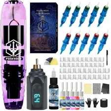 POSEIDON Wireless Tattoo Kit TK039, Complete Kit! For Beginners