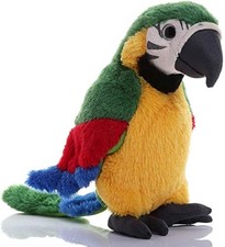 Talking Macaw Parrot Toy - Repeat What You Say, Big Bird Plush Animal Toy