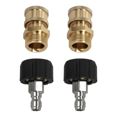 #ad 4x M22 to 1 4#x27;#x27; Pressure Washer Quick Connect Adapter Brass 5000PSI $21.44