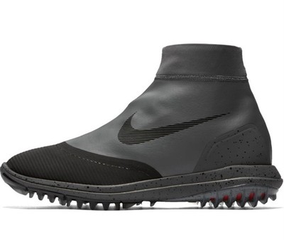 Nike Lunar Vaporstorm Gray/Black BOA Golf Shoes 918622-003 Men's 10.5 High Top