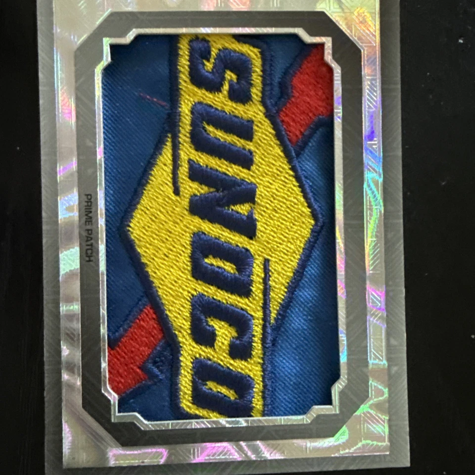 Hermosa tarjeta autógrafa parche combustible Michael Waltrip 1/1 libro 5 estrellas SONOCO Foto 2 de 4