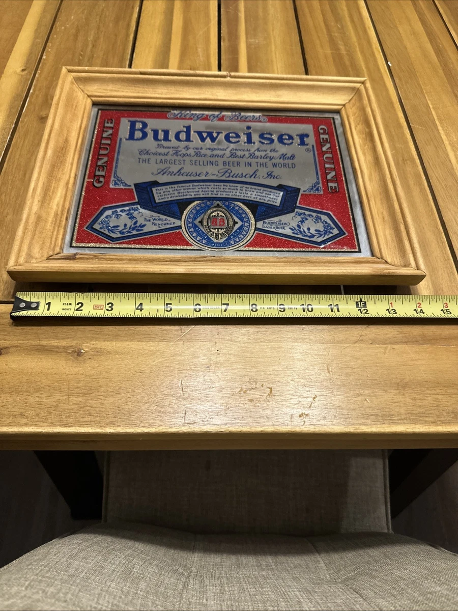 Anheuser Busch Mirror In Collectible Budweiser Signs & Tins for